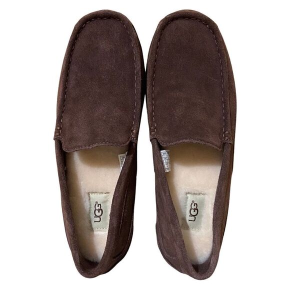 UGG Alder Faux Shearling Lined Suede Brown Slipper - Picture 5 of 9